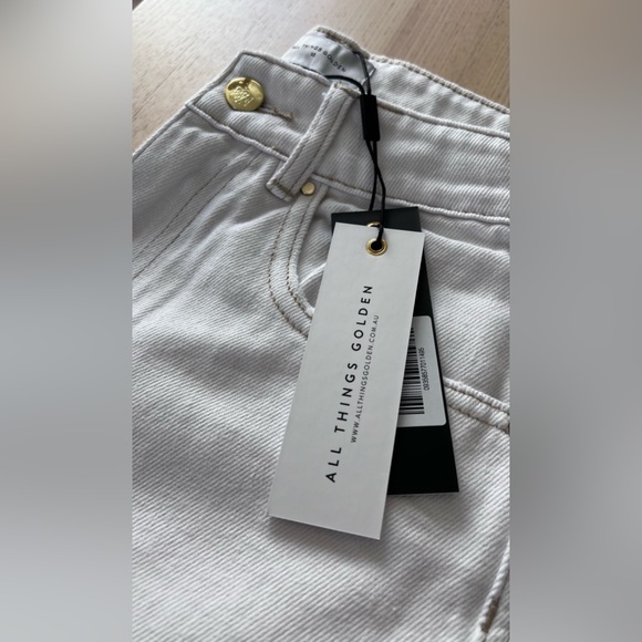 All Things Golden A.T.G. THE HIGH RISE STRAIGHT LEG - CRISP WHITE - Picture 2 of 11